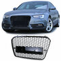 Audi A5 8T Facelift 11 t/m 15 Honingraat Design Sport Grill Zonder Embleem Hoogglans Zwart 