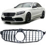 Mercedes C Klasse W205 Sport Grill Hoogglans Zwart / Chrome Panamericana