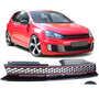 Volkswagen Golf 6 GTI Embleemloze Sport Grill Hoogglans Zwart 