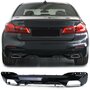 Bmw 5 serie G30 / G31 M Pakket Achterbumper Diffuser Hoogglans Zwart