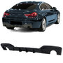 Bmw 6 serie F12 F13 F06 M Pakket Achterbumper Diffuser Glans Zwart 2 x Uitlaat uitsparing