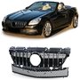 Sport Grill Passend Voor Mercedes SLK R172 Hoogglans Zwart Chrome Bies
