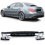 Mercedes-C-Klasse-W205-C63-AMG-Look-Facelift-diffuser-met-4-x-Chrome-uitlaat-Design-