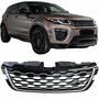 Grill-Range-Rover-Evoque-L551-Glans-Zwart-met-Zilveren-Rand