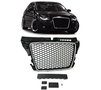 Honingraat Sport Grill RS3 Look Black / Chrome Geschikt  Voor Audi A3 8P Facelift 2008 / 2012 