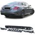 Mercedes C Klasse W205 C63 AMG Look diffuser met 4 x Zwart Rond uitlaat Design 