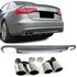 Geschikt voor Audi A4 B8 S4 RS4 Look diffuser met 4 x Chrome Rond uitlaat Design 