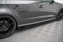 Maxton Design  Audi A3 8V Sline / S3 Facelift Sportback Sideskirt Diffuser Pro Street + Flaps