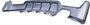 Bmw 4 serie F32 F33 F36 M Pakket Achterbumper Diffuser Mat Zwart Dubbele Uitlaat Uitsparing M Performance Look 