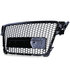 Audi A4 B8 07 t/m 11 Sport Grill Zonder Embleem Glans Zwart Honingraat 