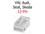 VW 12-Pin Ipod Iphone en AUX Ingang Audio interface voor Volkswagen autoradio_
