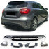 Mercedes A Klasse W176 A45 AMG Look Black Uitlaat Sport Diffuser Hoogglans Zwart