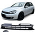 Volkswagen Golf 6 Embleemloze Sport Grill Hoogglans Zwart 