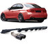 Bmw 3 serie F30 / F31 M Pakket Diffuser Mat Zwart + Black Uitlaat sierstuk 316 318 320