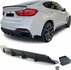 Passend Voor Bmw X6 F16 M Pakket Achterbumper Diffuser Hoogglans Zwart Performance Look_