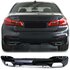 Bmw 5 serie G30 / G31 M Pakket Achterbumper Diffuser Hoogglans Zwart