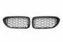 Bmw 5 Serie G30 G31 M5 Grill  Hoogglans Zwart M Performance Zilver Diamond Style