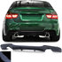 Bmw 3 serie E90 E91 M Pakket Achterbumper Diffuser Glans Zwart 2 x Uitlaat uitsparing L +R