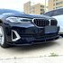 BMW 5 Serie G30 G31 LCI Luxury Line Splitter Spoiler Voorspoiler Hoogglans Zwart 