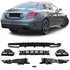 Mercedes C Klasse W205 C63 AMG Look diffuser met 4 x Black AMG uitlaat Design 