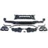 AMG Look Zwart Chrome Uitlaat Sport Diffuser Passend Voor  Mercedes S Klasse W222 2017 t/m 2020 Hoogglans Zwart