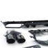 C63 AMG Look diffuser met 4 x Rond Zwart uitlaat Design Geschikt voor Mercedes C Klasse C205 Coupe 