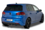  Achterbumper Diffuser Glans Zwart Dubbele uitlaat Geschikt Voor Volkswagen Golf 6 R20 R Line 