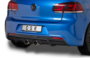  Achterbumper Diffuser Glans Zwart Dubbele uitlaat Geschikt Voor Volkswagen Golf 6 R20 R Line 