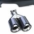 Diffuser Mat Zwart + 4 x Echt Carbon Uitlaat Sierstuk Voor Bmw 5 Serie F10 F11 535i 535D
