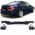 Diffuser Glans Zwart + 4 x Echt Carbon Uitlaat Sierstuk Voor Bmw 5 Serie F10 F11 535i 535D_
