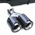 Diffuser Glans Zwart + 4 x Echt Carbon Uitlaat Sierstuk Voor Bmw 5 Serie F10 F11 535i 535D