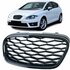 Sport Grill Voor Seat Leon 1P Zonder Embleem Glans Zwart Honingraat